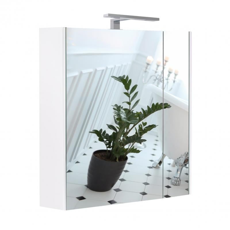Зеркальный шкаф подвесной Q-tap Albatross 700х725х460 с LED-подсветкой White (QT0177ZP700LW)