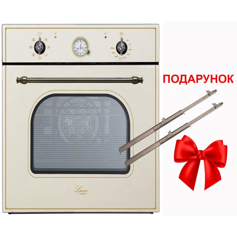 Комплект техніки Luxor духова шафа HB 4511 Rustik Champagne з прихваткою/поверхня індукційна RI 447 Practik Rustik Champagne (26657400) - фото 3