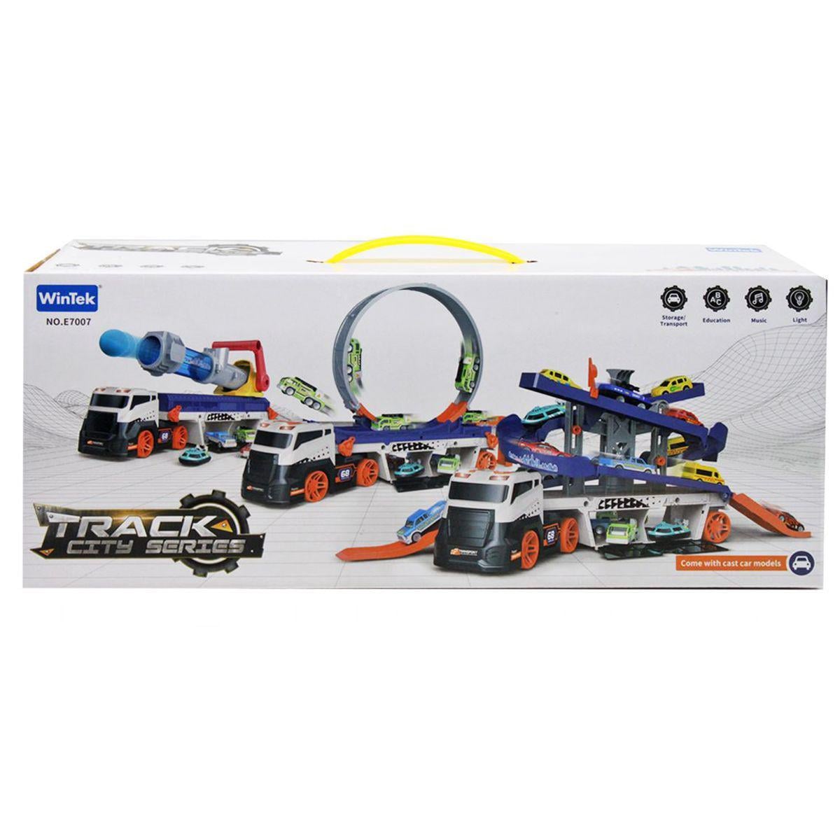 Игрушечный грузовик с треком-петлей WinTek свет и звук (24194295) Игрушечный грузовик с треком-петлей WinTek свет и звук (24194295)