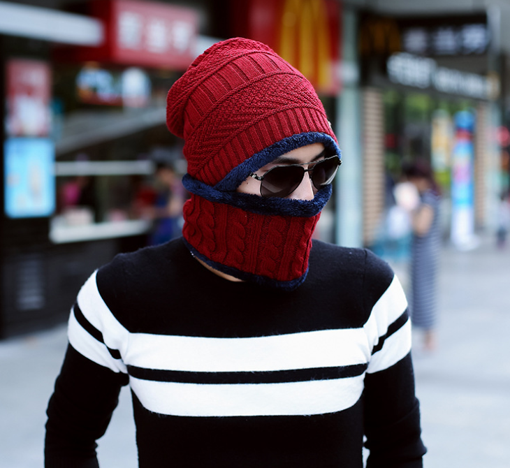 Комплект в'язана чоловіча шапка і бафф Nibesser Червоний - фото 3 Комплект в'язана чоловіча шапка і бафф Nibesser Червоний - фото 3
