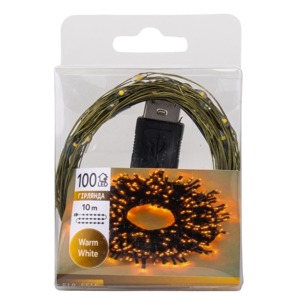 Гирлянда Роса USB 100LED 10 м Желтый (29909170) - фото 2 Гирлянда Роса USB 100LED 10 м Желтый (29909170) - фото 2