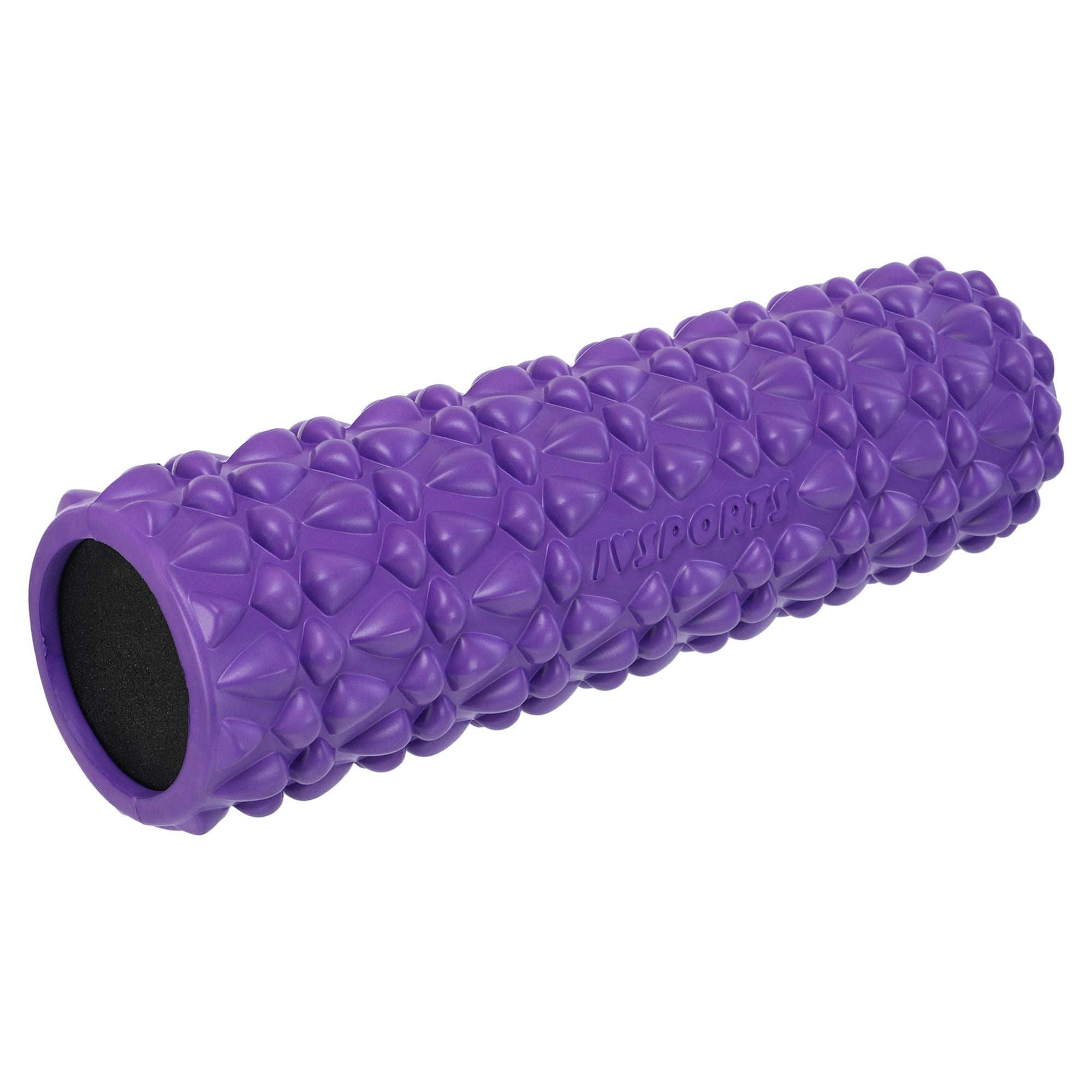 Роллер массажный цилиндр ролик МФР заполнен пеной Sport FI-9391 Grid Bubble Roller EVA SP-13х45 см Фиолетовый (31492709)