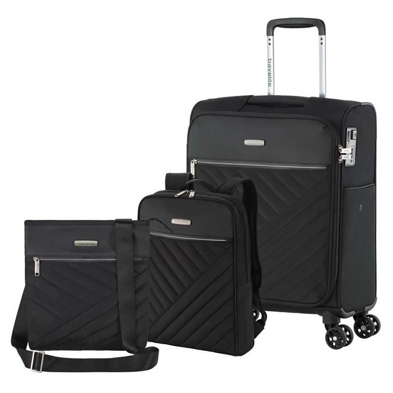 Комплект чемодан/сумка/рюкзак Travelite Jade S 38 л Black (TL090130-01)