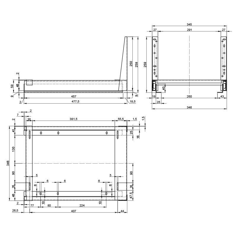 Карго нижнє 2 полиця з доводчиком 400 мм Хром (118706) - фото 8 Карго нижнє 2 полиця з доводчиком 400 мм Хром (118706) - фото 8
