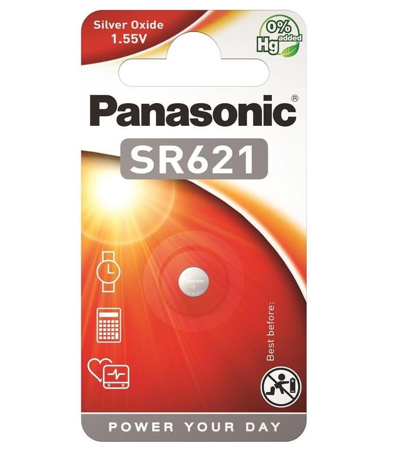 Батарейка серебряно-цинковая Panasonic SR621 23 mAh 1 шт. (SR-621EL/1B)