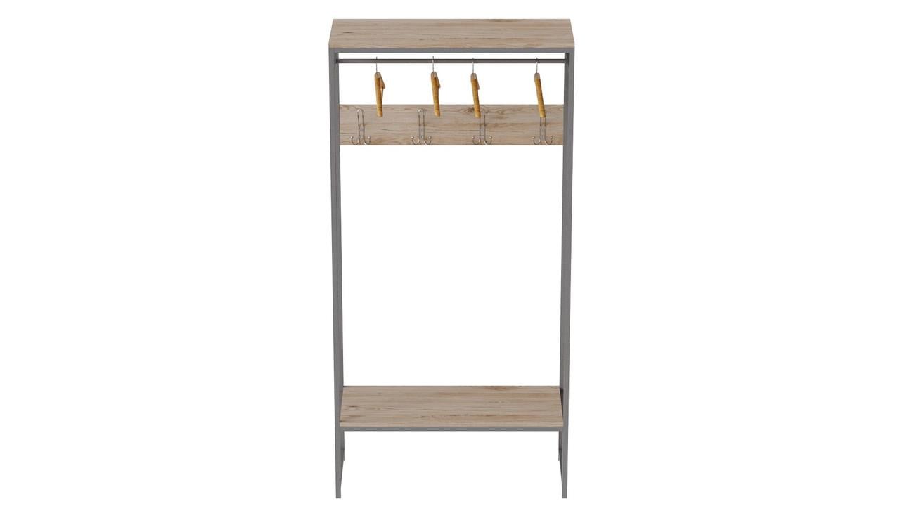 Вешалка напольная модульная Ferrum-decor Трелис 14 ДСП 16 мм 180x90x38 см Серый/Дуб Сан-Марино (FRD-104356)