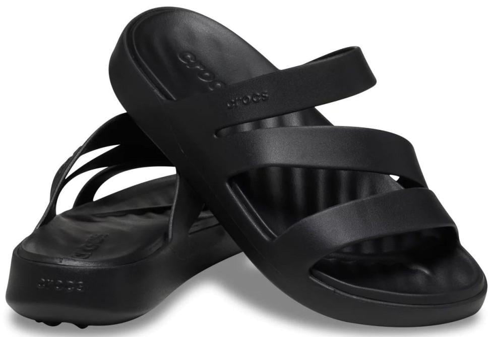 Шльопанці жіночі Crocs Getaway Strappy Slide Black р. 39-40 Чорний (23900)