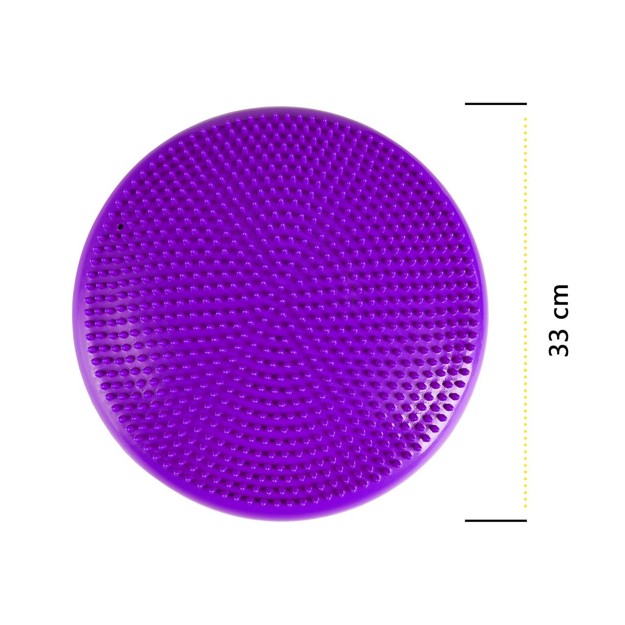 Масажна подушка-диск Cornix балансувальна/сенсомоторна 33 см XR-0056 Violet (2375564344) - фото 5