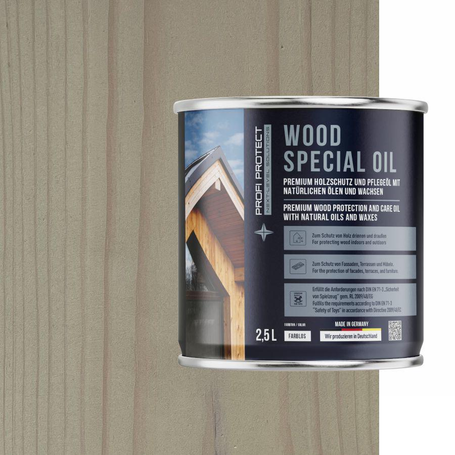 Лазур на основі бджолиного воску і лляної олії ProfiProtect Wood Special Oil 2,5 л Antik/Grau (22554826) - фото 1