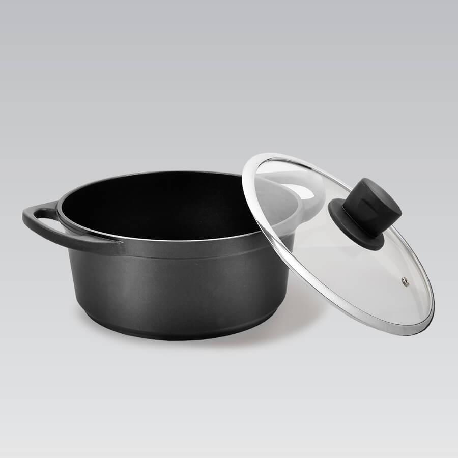 Кастрюля с мраморным покрытием и жаропрочной крышкой 6,4 л (MR-4328) Кастрюля с мраморным покрытием и жаропрочной крышкой 6,4 л (MR-4328)