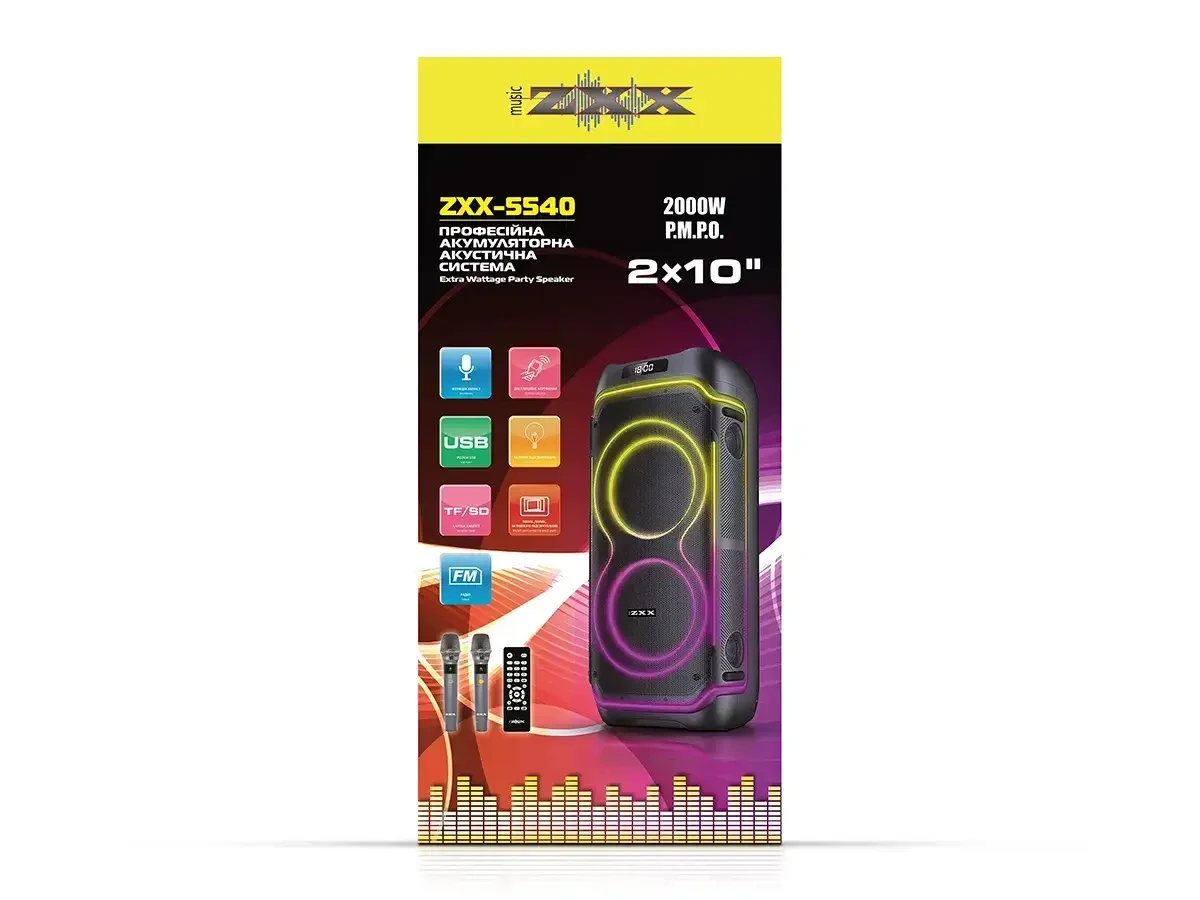 ᐉ Портативная колонка переносная ZXX 5540 100 Вт 2x10