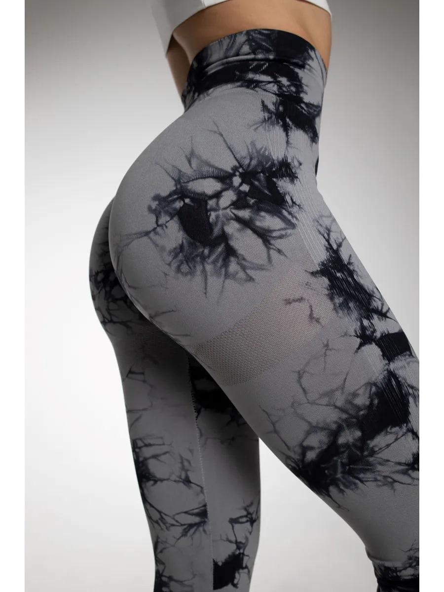 Лосини кльош для тренувань та повсякденного носіння Marble Push Up мармурові S Сірий (70135/S) - фото 7 Лосини кльош для тренувань та повсякденного носіння Marble Push Up мармурові S Сірий (70135/S) - фото 7