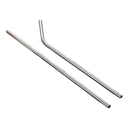 Набір з 2 металевих еко соломинок-трубочок для напоїв нержавіюча сталь з йоржиком Silver (128419) Набір з 2 металевих еко соломинок-трубочок для напоїв нержавіюча сталь з йоржиком Silver (128419)