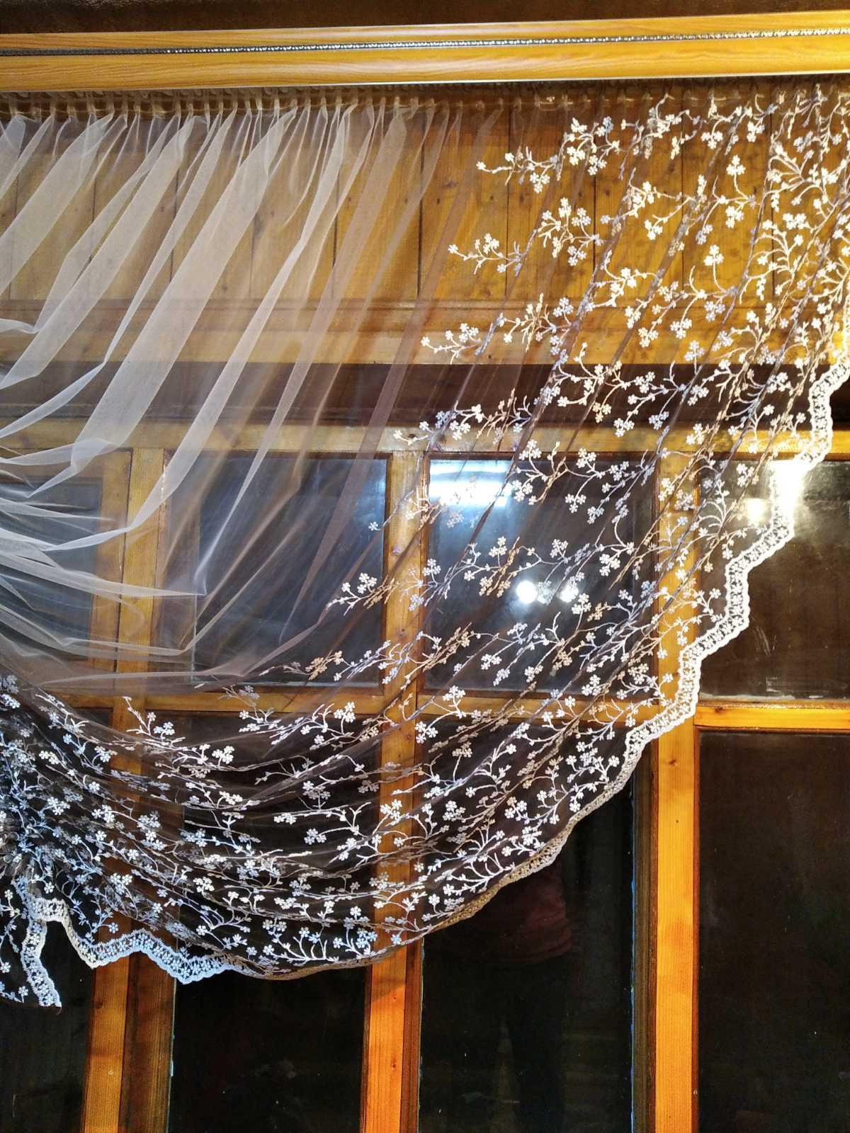 Фіранка готова коротка Камелія ліва Шоколадний - фото 5