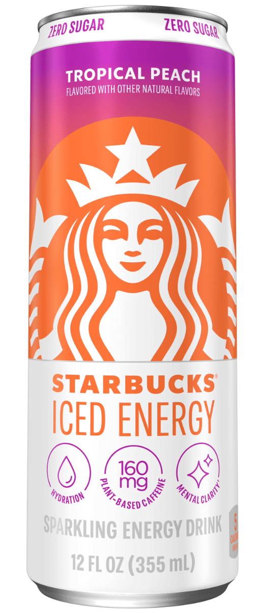 Энергетический напиток Starbucks Iced Energy Zero Sugar Tropical Peach 355 мл (2799205833) Энергетический напиток Starbucks Iced Energy Zero Sugar Tropical Peach 355 мл (2799205833)