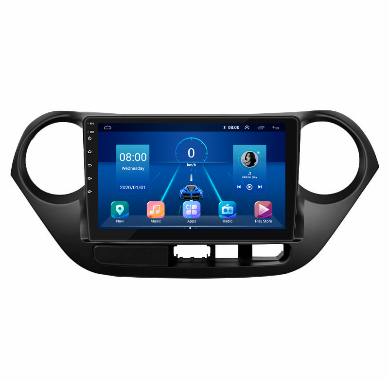 Магнитола штатная 9" Lesko для Hyundai i10 II 2013-2016 4/32Gb 4G Wi-Fi GPS Top