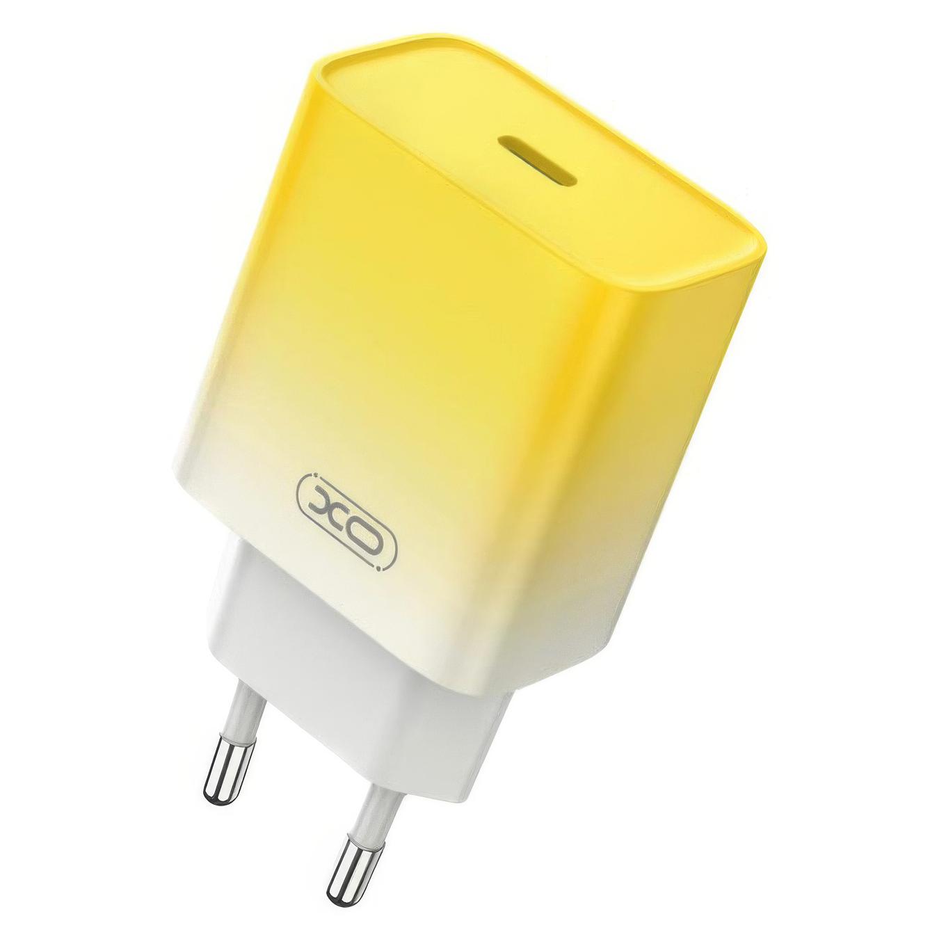 Зарядное устройство XO CE18 Type-C 30W с кабелем Type-C to Lightning Желтый (1010838-Yellow) - фото 3
