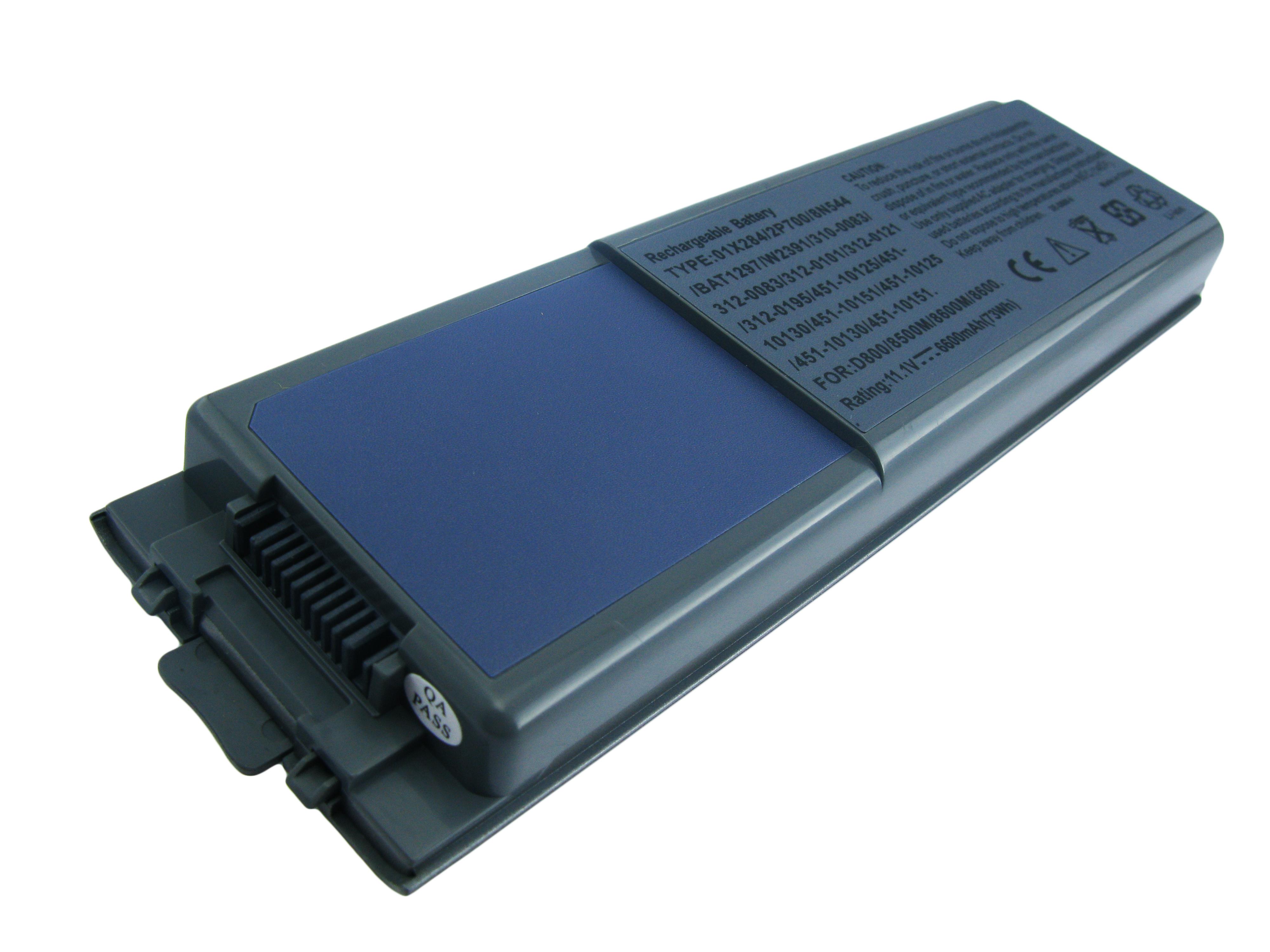 Аккумулятор для ноутбука усиленный Dell 8N544 Latitude D800 11.1V 6600 mAh OEM Grey