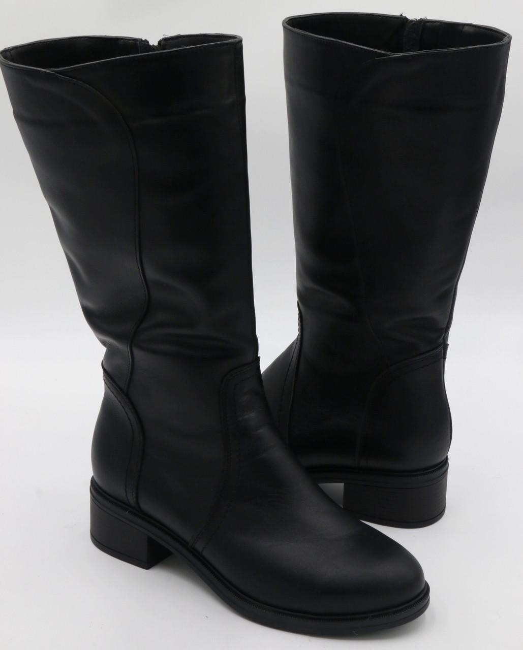 Сапоги женские зимние Starmani кожаные р. 41 Черный (3260)