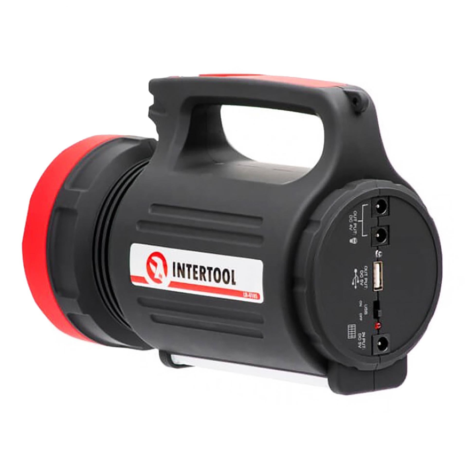 Ліхтар ручний акумуляторний INTERTOOL LB-0105 1 LED 5 W 22 SMD 5500 mAh з виносною сонячною панеллю (49239) - фото 2