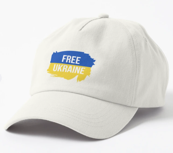 Кепка унисекс Malfini с патриотическим принтом Free Ukraine Свободная Украина Белый (УКР21К-2)