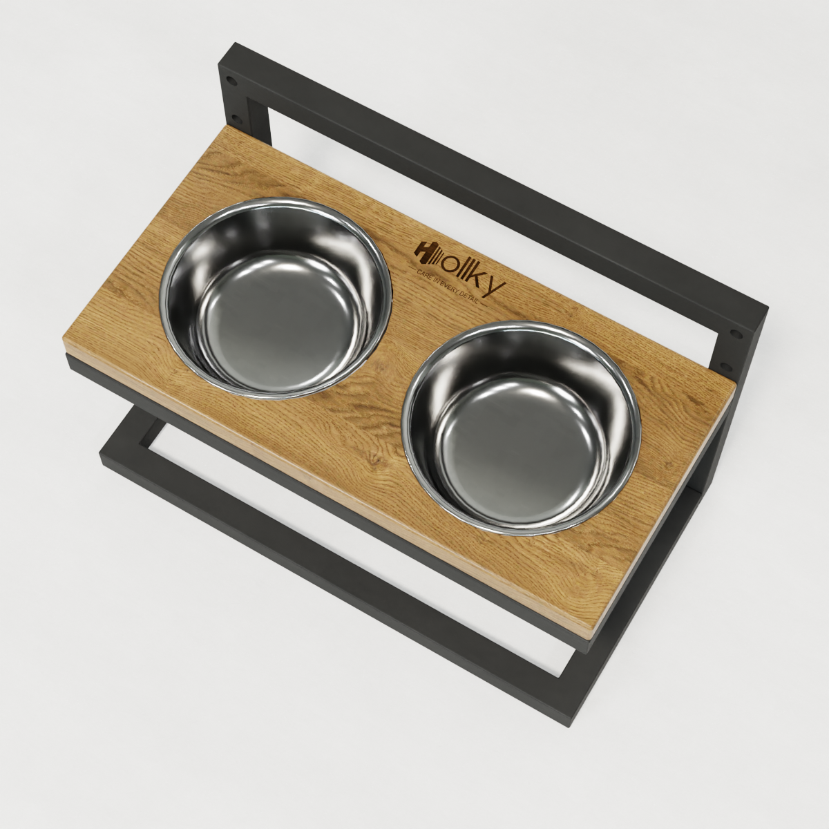 Миски на регулируемой подставке для маленьких собак Hollky Flex S 2х0,45 л (FS-422523-GRNT) - фото 5