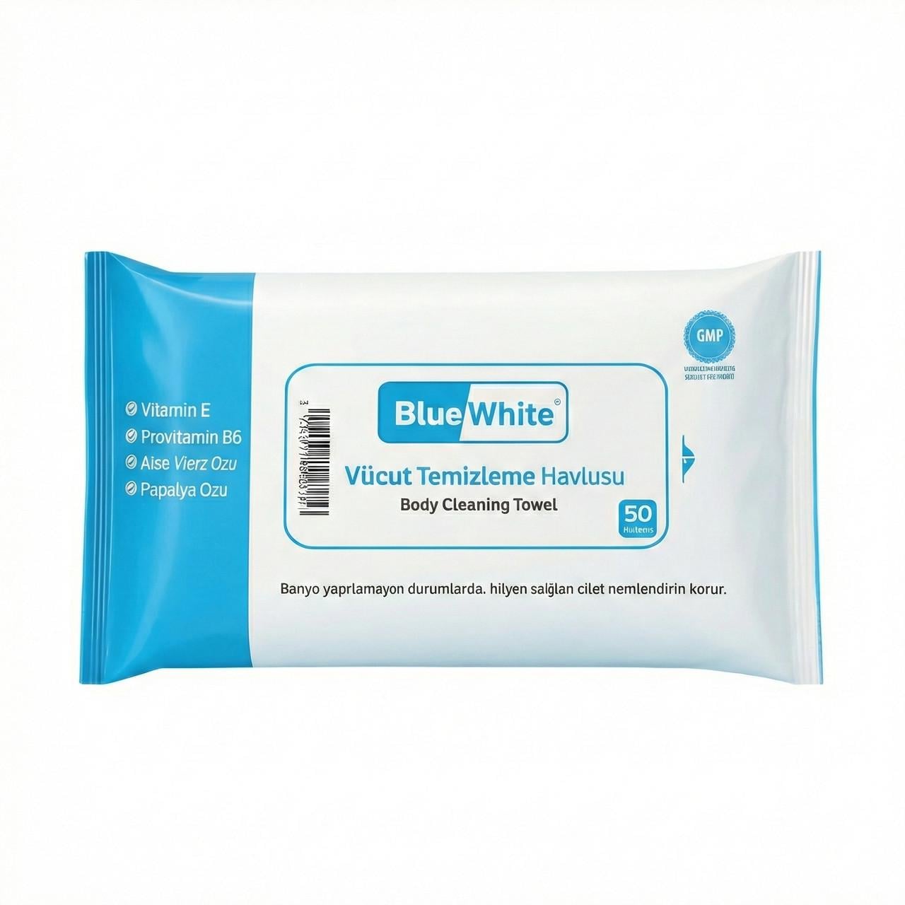 Влажные полотенца универсальные Body Cleaning Towels большие для тела 50 шт. Blue White (000006723) Влажные полотенца универсальные Body Cleaning Towels большие для тела 50 шт. Blue White (000006723)