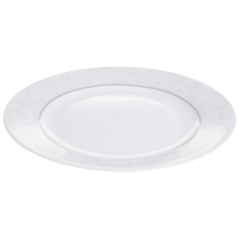 Тарілка кругла Lora NP103 кістяна порцеляна Білий (73-008) - фото 1