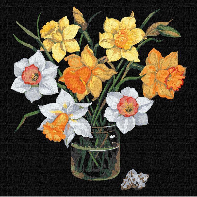 Картина по номерам Ідейка Солнечные нарциссы kovtun_olga_art 40х40 см (KHO3217)