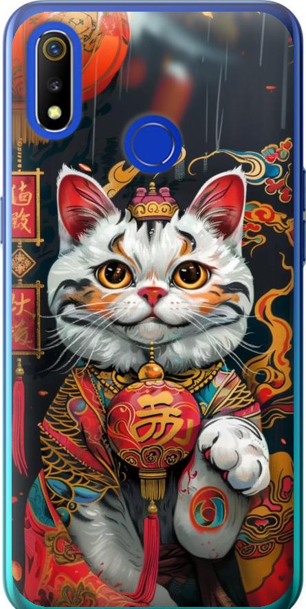 Чехол на Realme 3 China Cat v2 (6135u-1869-42517) Чехол на Realme 3 China Cat v2 (6135u-1869-42517)