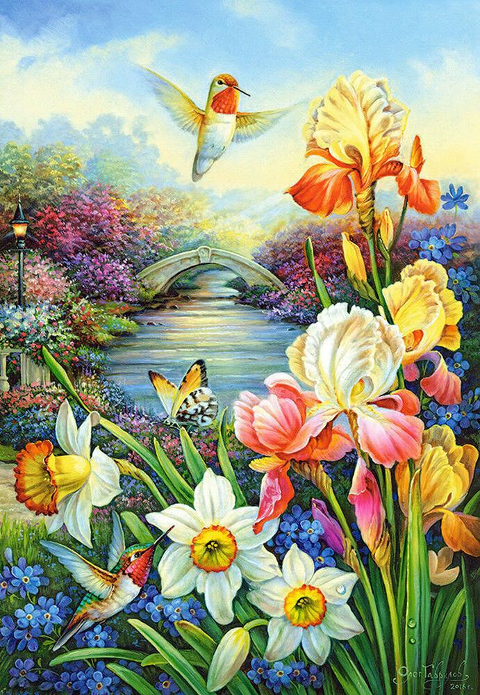 Алмазная мозаика Emerald Craft Птицы среди цветов 30x40 см (22026)