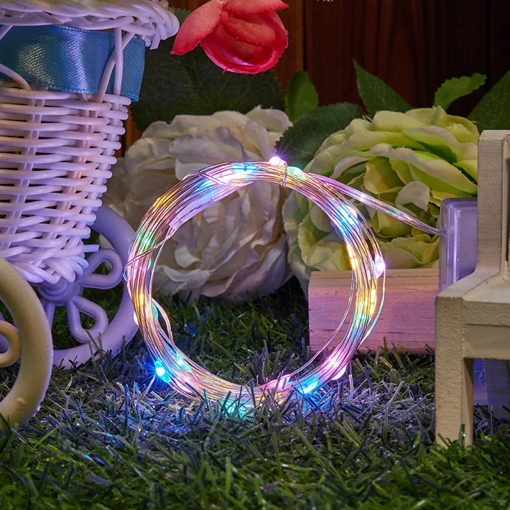 Гирлянда светодиодная нить Роса от USB 200 LED 8 режимов IP44 20 м Мультиколор - фото 8 Гирлянда светодиодная нить Роса от USB 200 LED 8 режимов IP44 20 м Мультиколор - фото 8