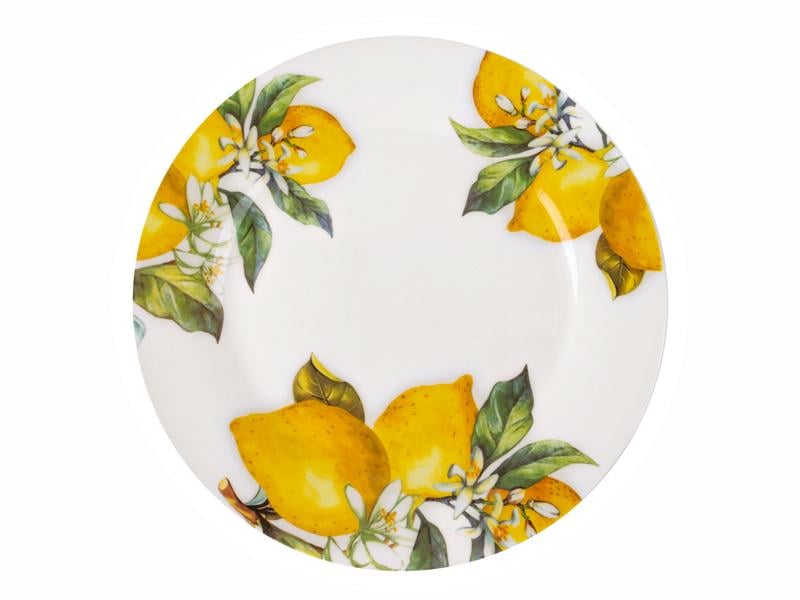 Тарелка фарфоровая Light House Сочные лимоны 25 см Белый (858-0072)