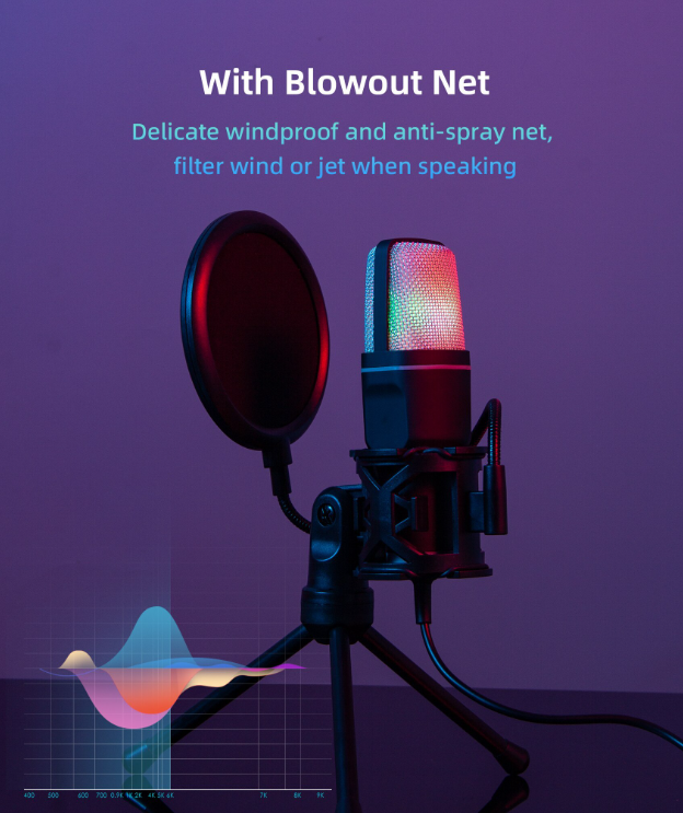 Микрофон YANMAI с RGB-подсветкой (SF666R) - фото 2 Микрофон YANMAI с RGB-подсветкой (SF666R) - фото 2