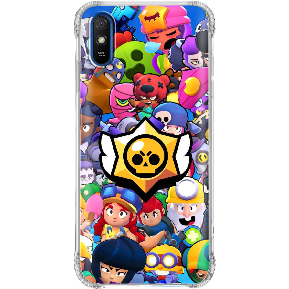 Чехол BoxFace Xiaomi Redmi 9A Brawl Stars Прозрачный противоударный силикон (40304-up2389-940304)