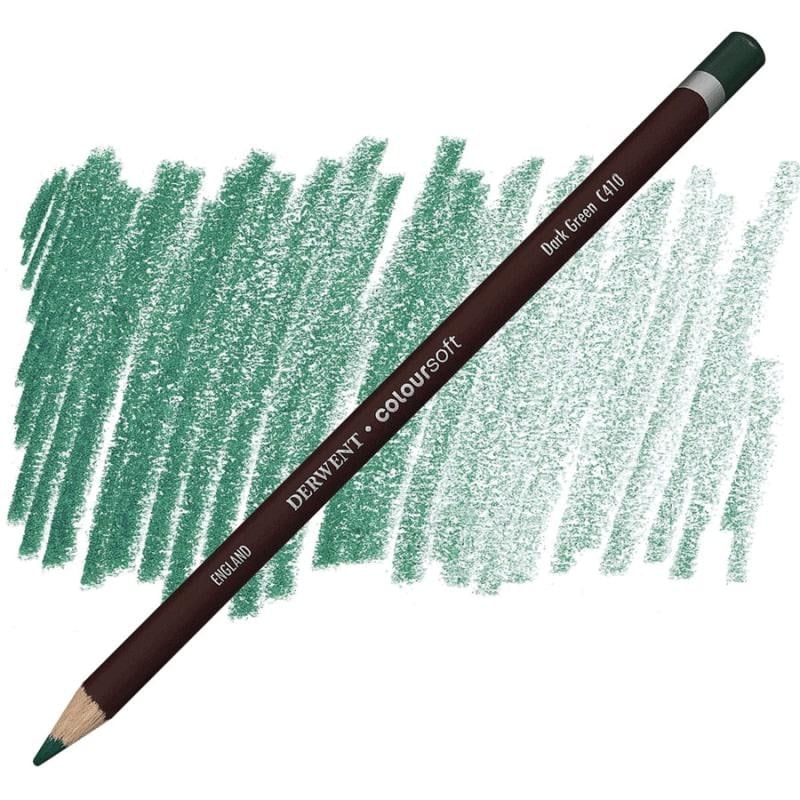 Карандаш цветной Derwent Coloursoft С410 Темно-зеленый (700993)