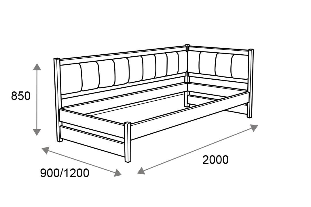 Ліжко дерев'яне Лілі з м'яким узголів'ям 90х200 см Білий - фото 6 Ліжко дерев'яне Лілі з м'яким узголів'ям 90х200 см Білий - фото 6