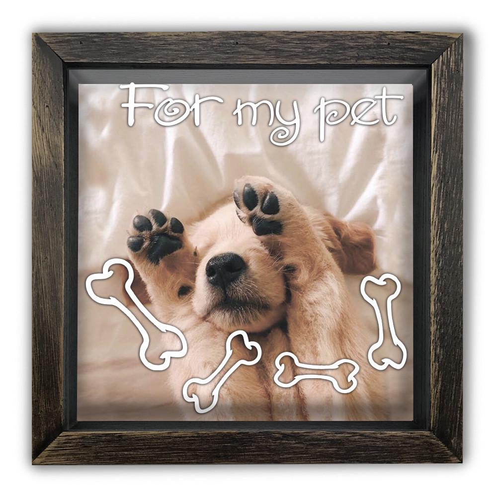 Скарбничка For my pet дерев'яна 20x20x6,5 см вінтажна Коричневий (хркп0004ква)