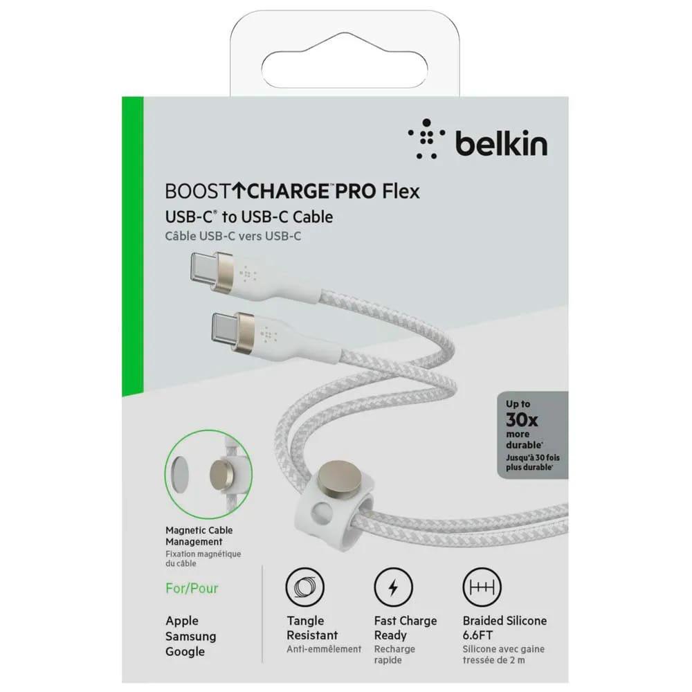 Кабель Belkin USB-C-USB-C в нейлоновому обплетенні 2 м Білий (616427) - фото 9 Кабель Belkin USB-C-USB-C в нейлоновому обплетенні 2 м Білий (616427) - фото 9