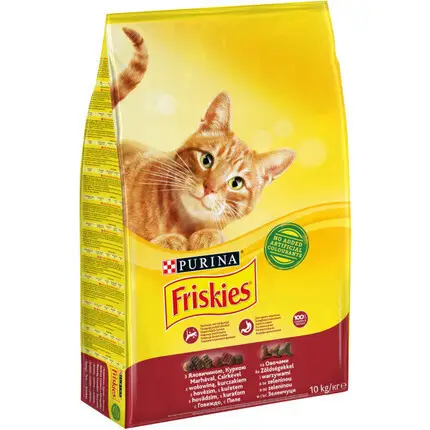 Сухий корм для дорослих кішок Friskies з яловичиною та овочами 10 кг (2090831866)