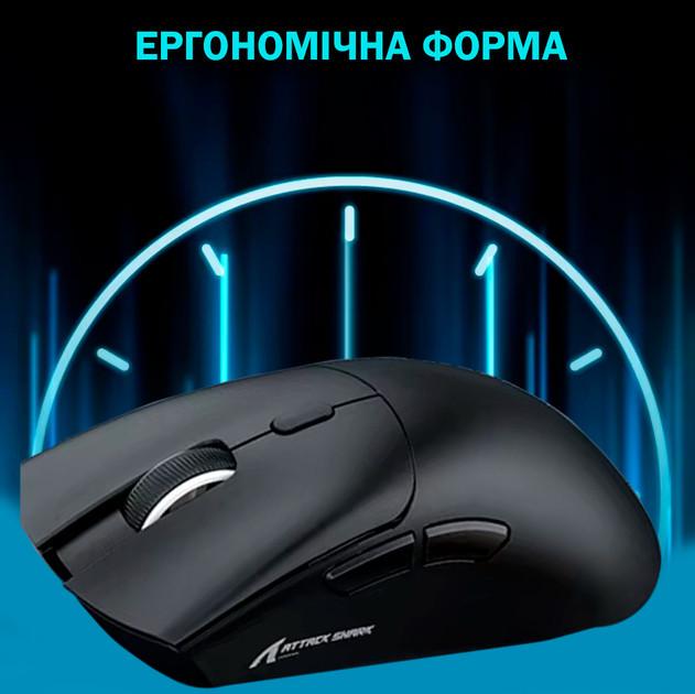 Мышь беспроводная Attack Shark R1 PixArt PAW3395 Black - фото 7