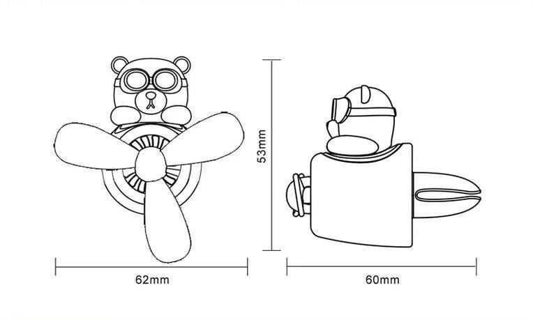 Ароматизатор для авто багаторазовий Pilot Bear на решітку Brown (1690151577) - фото 4 Ароматизатор для авто багаторазовий Pilot Bear на решітку Brown (1690151577) - фото 4