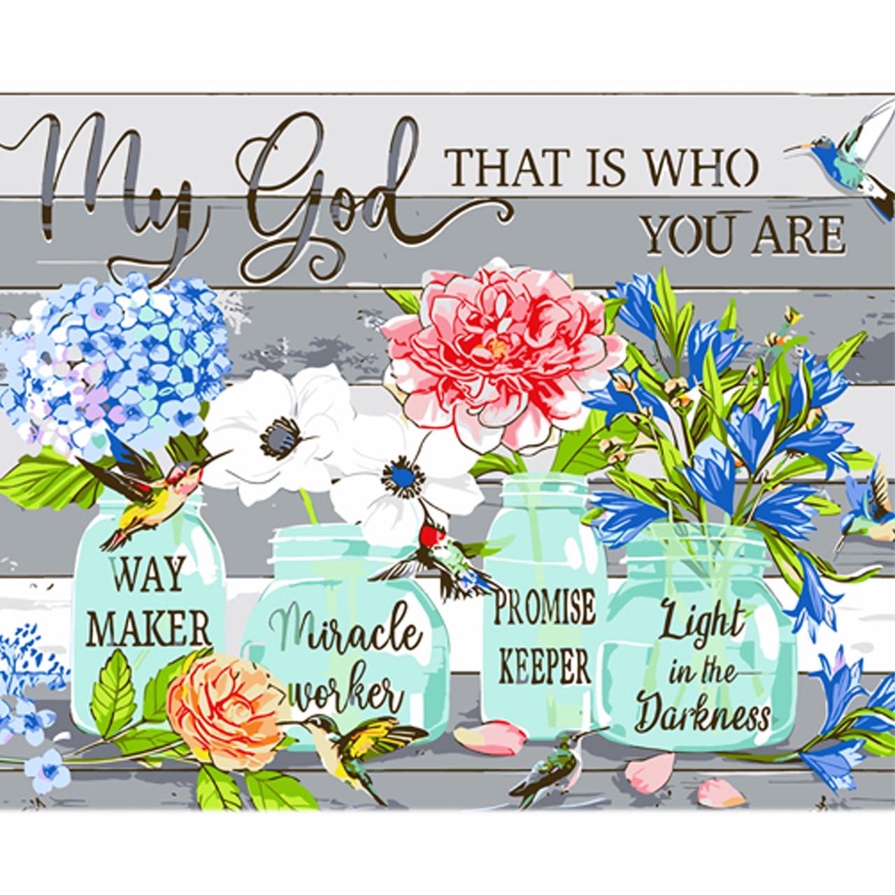 Картина по номерам Strateg Четыре букета на цветном фоне 40х50 см (MZ067)