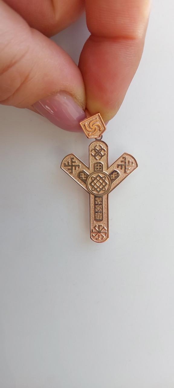 Кулон срібло оберіг Руна світ для жінки позолота 4,5 см 925 проби (с1290-12) - фото 3 Кулон срібло оберіг Руна світ для жінки позолота 4,5 см 925 проби (с1290-12) - фото 3