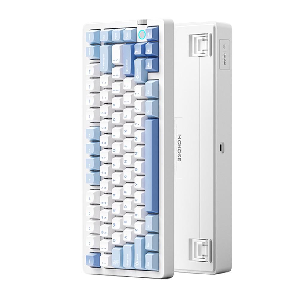 Клавиатура беспроводная механическая MChose G75 V2 Clear Sky Bluetooth/2,4G/USB-C 75% PBT 10000 мАч Клавиатура беспроводная механическая MChose G75 V2 Clear Sky Bluetooth/2,4G/USB-C 75% PBT 10000 мАч