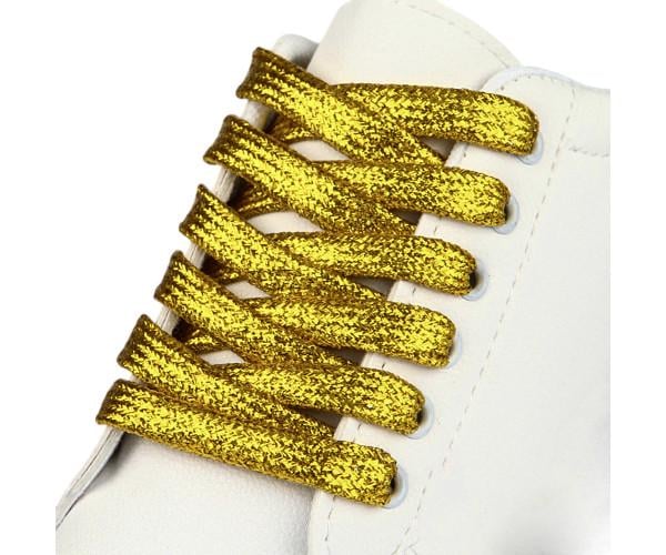Шнурки перламутрові блискучі для взуття 1,6 м Жовтий Шнурки перламутрові блискучі для взуття 1,6 м Жовтий