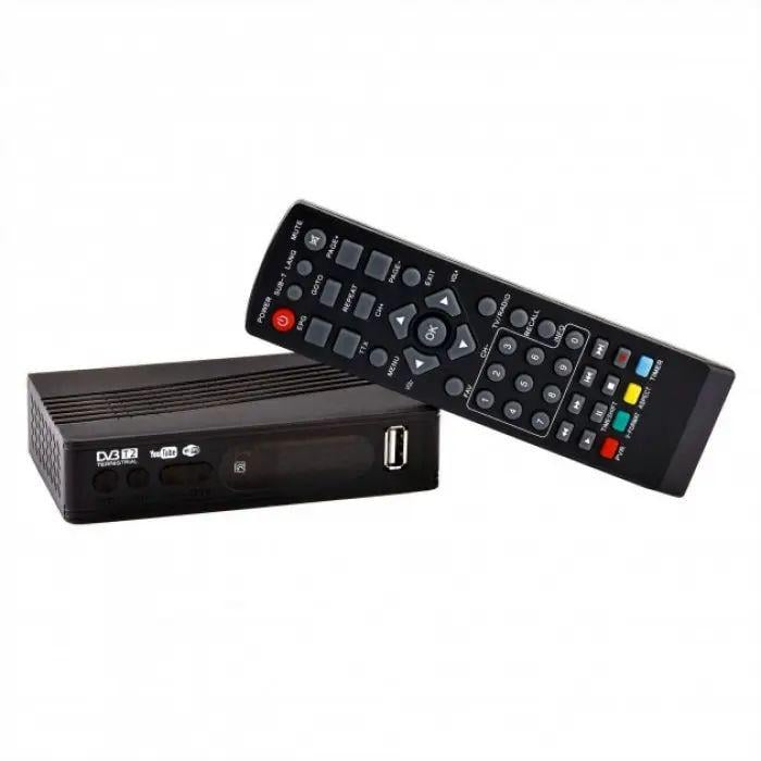 Приставка тюнер T2 UKC T2-0967 з підтримкою Wi-Fi адаптера 5-12V 50 Мбіт/с 4/64 Мб 48-862 МГц 1080p 125x65x28 мм (opt-101627) Приставка тюнер T2 UKC T2-0967 з підтримкою Wi-Fi адаптера 5-12V 50 Мбіт/с 4/64 Мб 48-862 МГц 1080p 125x65x28 мм (opt-101627)