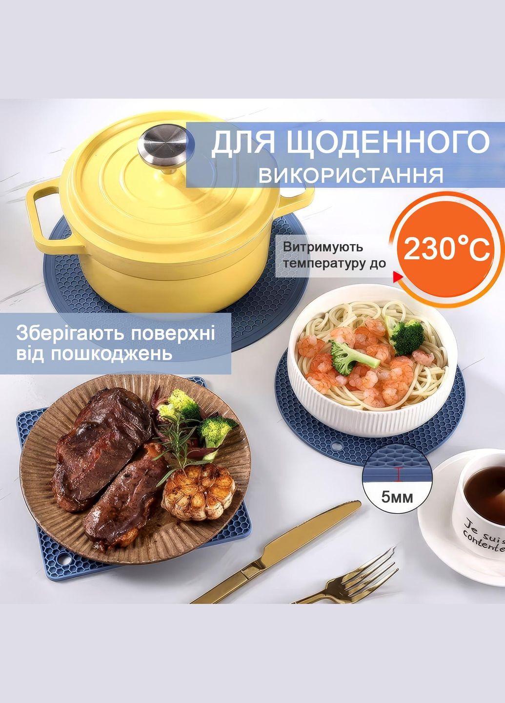 Набір підставок під гаряче GDragon Home силіконові 3 шт. Синій (75_2_0_0) - фото 3 Набір підставок під гаряче GDragon Home силіконові 3 шт. Синій (75_2_0_0) - фото 3