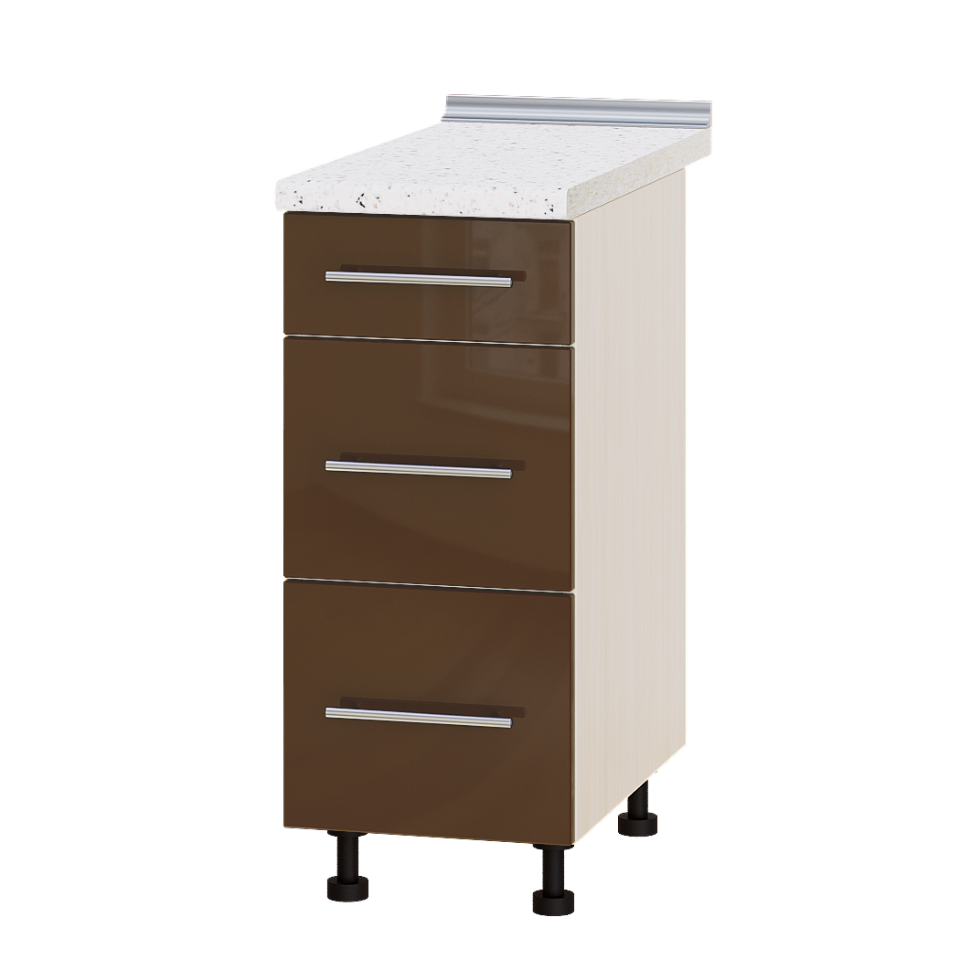 Шафа нижня Еверест Модерн модуль Низ Н87-350 35х47х85 см Капучино глянець/Дуб Молочний (05565)