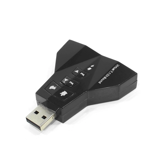 Карта звуковая 7.1 USB QTS-009 Black (16163) - фото 4